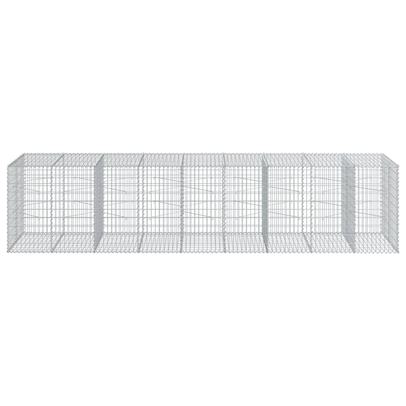 Load image into Gallery viewer, VidaXL Schanskorf 450x100x100 cm gegalvaniseerd ijzer zilverkleurig