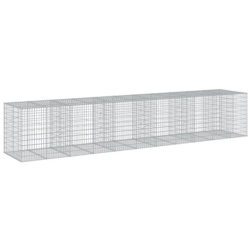 Load image into Gallery viewer, VidaXL Schanskorf 550x100x100 cm gegalvaniseerd ijzer zilverkleurig