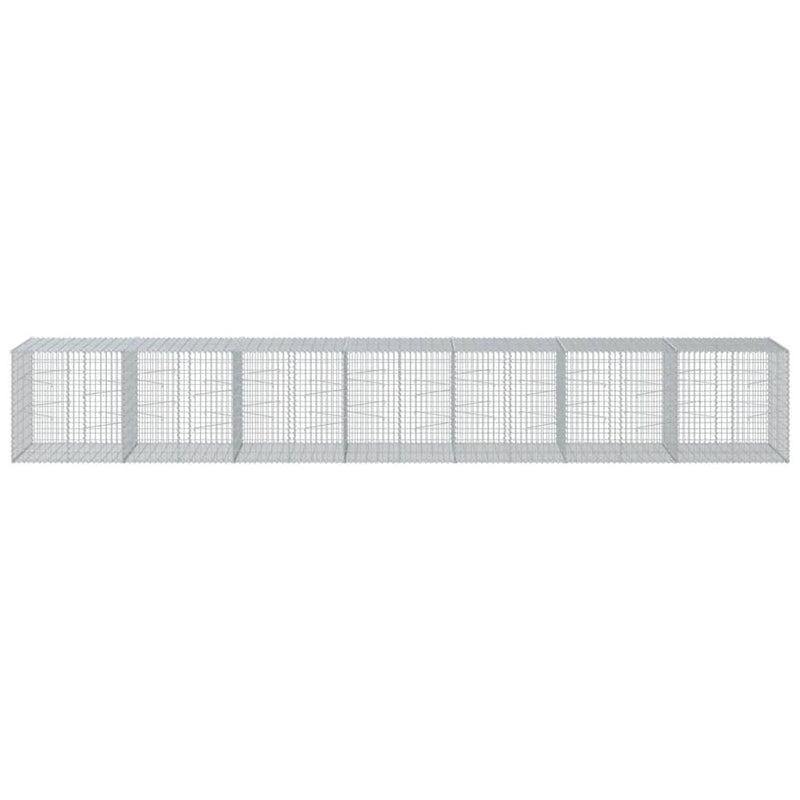 Load image into Gallery viewer, VidaXL Schanskorf 700x100x100 cm gegalvaniseerd ijzer zilverkleurig