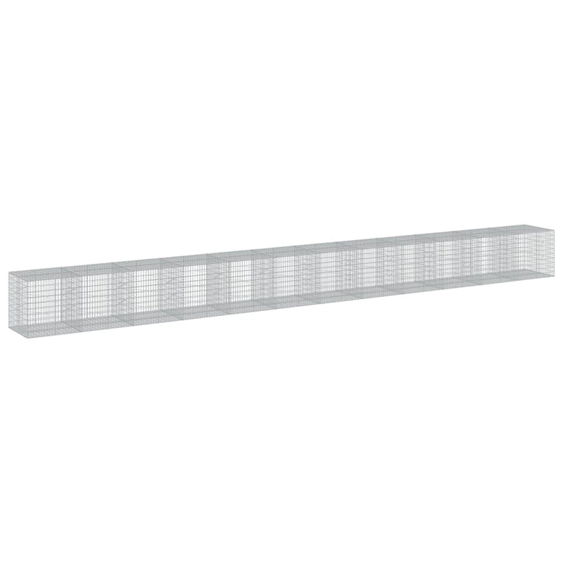 Load image into Gallery viewer, VidaXL Schanskorf 1200x100x100 cm gegalvaniseerd ijzer zilverkleurig