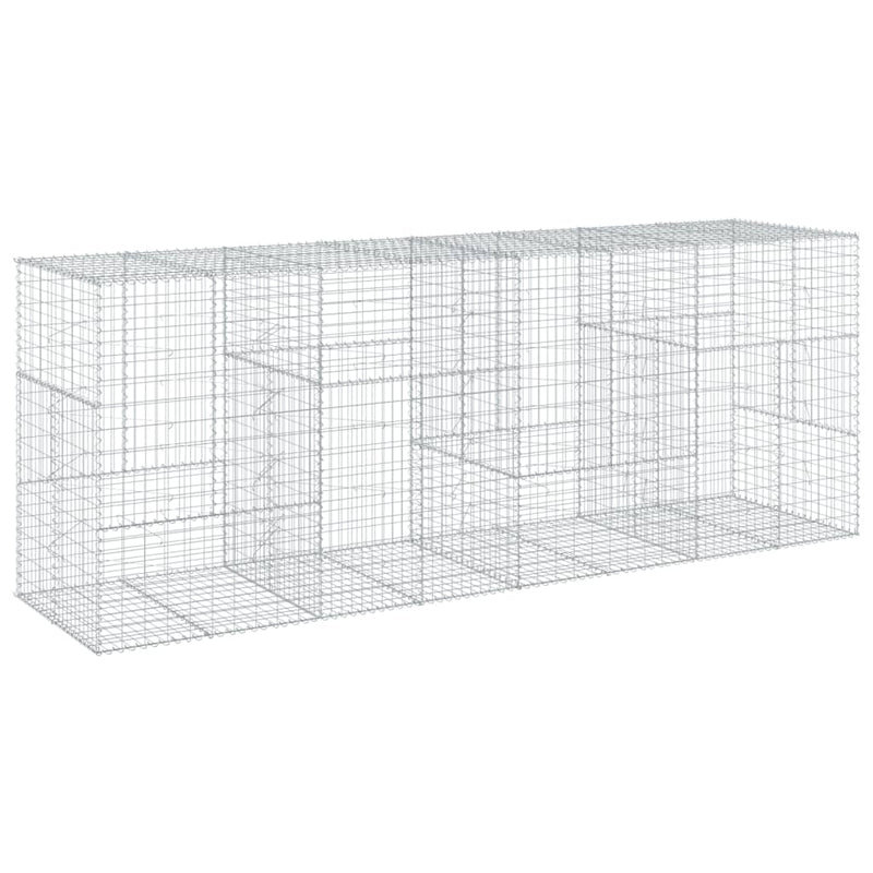 Load image into Gallery viewer, VidaXL Schanskorf 400x100x150 cm gegalvaniseerd ijzer zilverkleurig