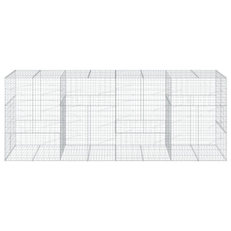 Load image into Gallery viewer, VidaXL Schanskorf 400x100x150 cm gegalvaniseerd ijzer zilverkleurig