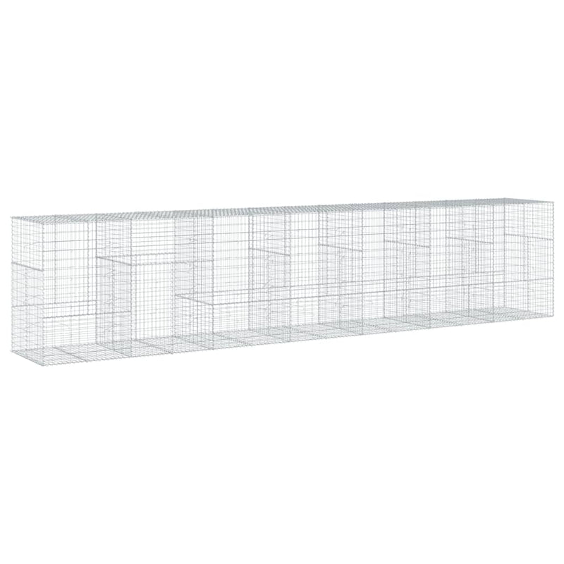Load image into Gallery viewer, VidaXL Schanskorf 700x100x150 cm gegalvaniseerd ijzer zilverkleurig