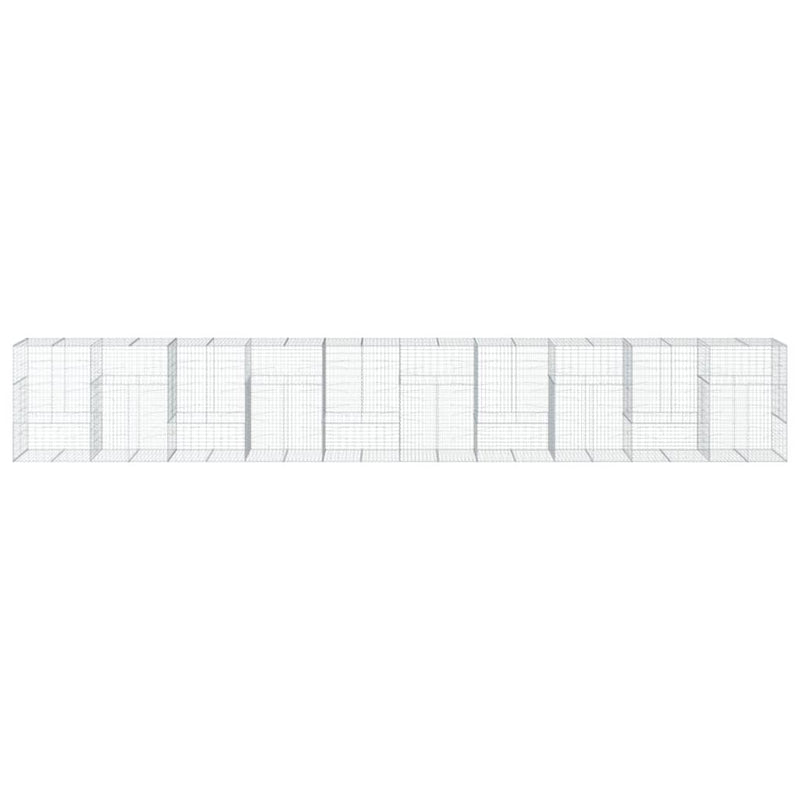 Load image into Gallery viewer, VidaXL Schanskorf 1000x100x150 cm gegalvaniseerd ijzer zilverkleurig
