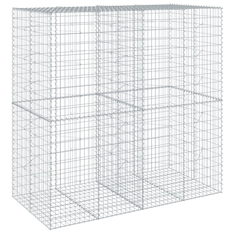 Load image into Gallery viewer, VidaXL Schanskorf 200x100x200 cm gegalvaniseerd ijzer zilverkleurig