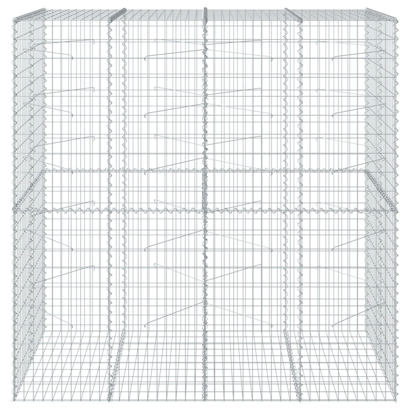 Load image into Gallery viewer, VidaXL Schanskorf 200x100x200 cm gegalvaniseerd ijzer zilverkleurig
