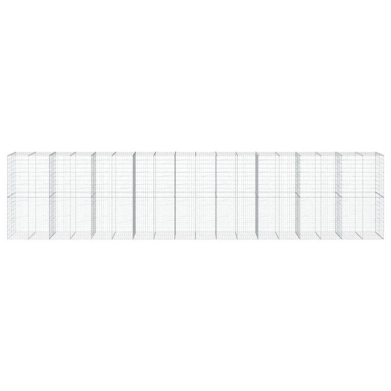 Load image into Gallery viewer, VidaXL Schanskorf 900x100x200 cm gegalvaniseerd ijzer zilverkleurig