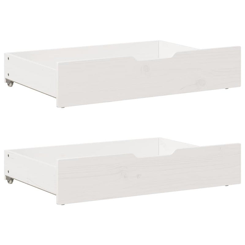Load image into Gallery viewer, Vidaxl bedlades 2 st 80x55x17 cm massief grenenhout wit