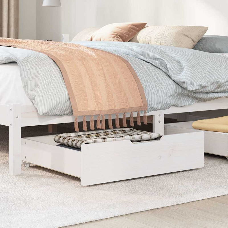 Load image into Gallery viewer, Vidaxl bedlades 2 st 65x55x17 cm massief grenenhout wit