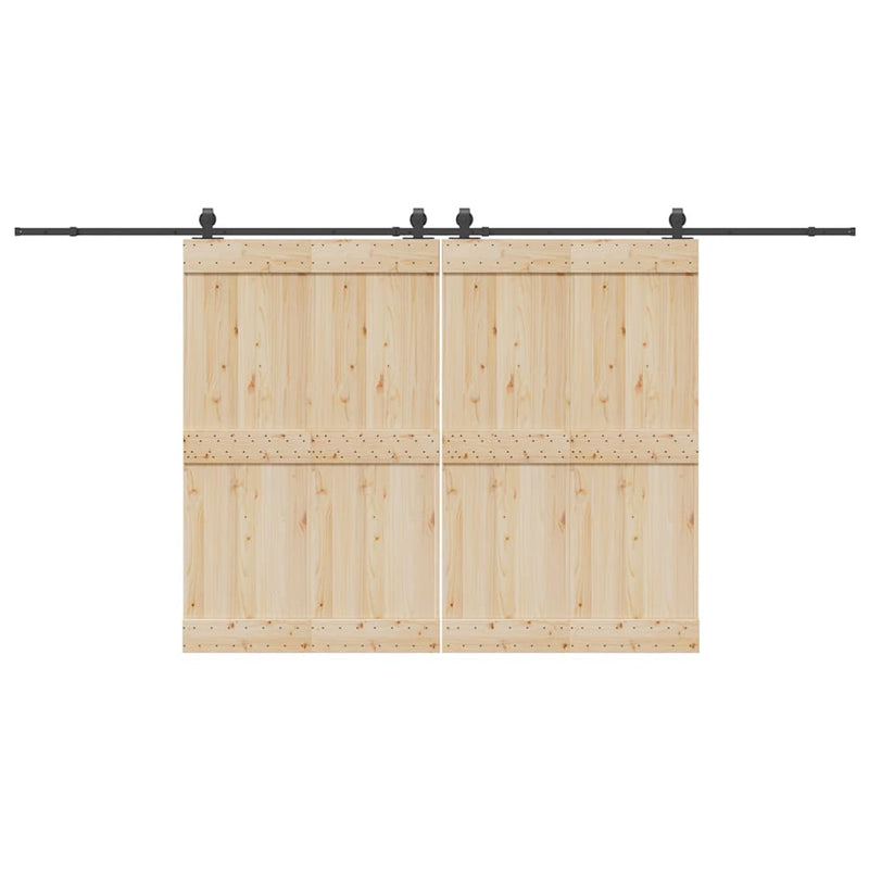 Chargez l'image dans la visionneuse de la galerie, Vidaxl doos met onderdelen voor schuifdeur 427 cm staal zwart