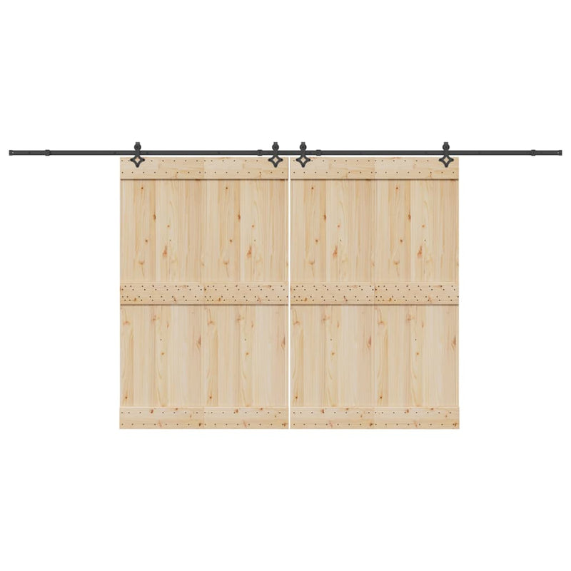 Chargez l'image dans la visionneuse de la galerie, Vidaxl doos met onderdelen voor schuifdeur 427 cm staal zwart