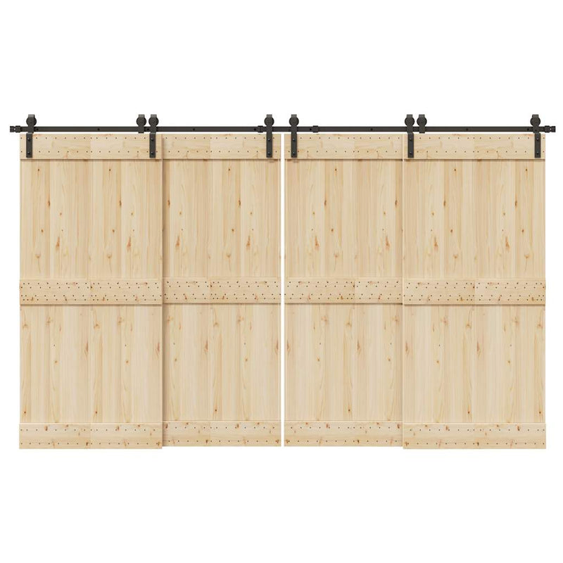 Chargez l'image dans la visionneuse de la galerie, Vidaxl doos met onderdelen voor schuifdeur 366 cm staal zwart