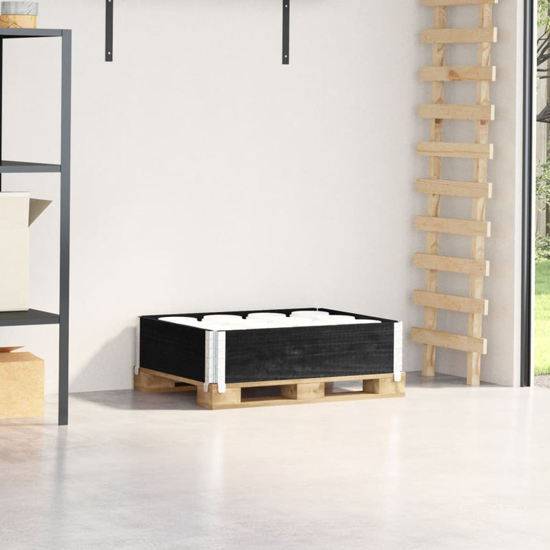 Load image into Gallery viewer, Vidaxl palletopzetrand 80x60 cm massief grenenhout zwart