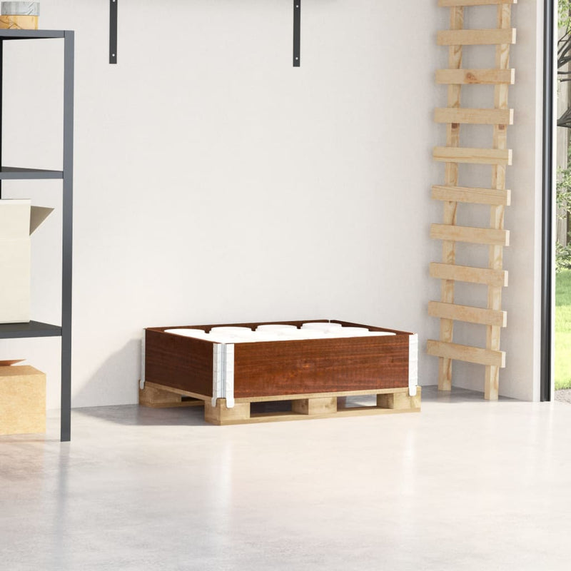 Load image into Gallery viewer, Vidaxl palletopzetrand 80x60 cm massief grenenhout bruin
