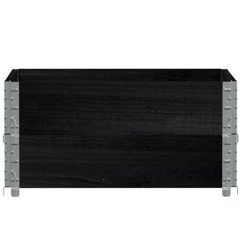 Load image into Gallery viewer, Vidaxl palletopzetranden 2 st 80x60 cm massief grenenhout zwart