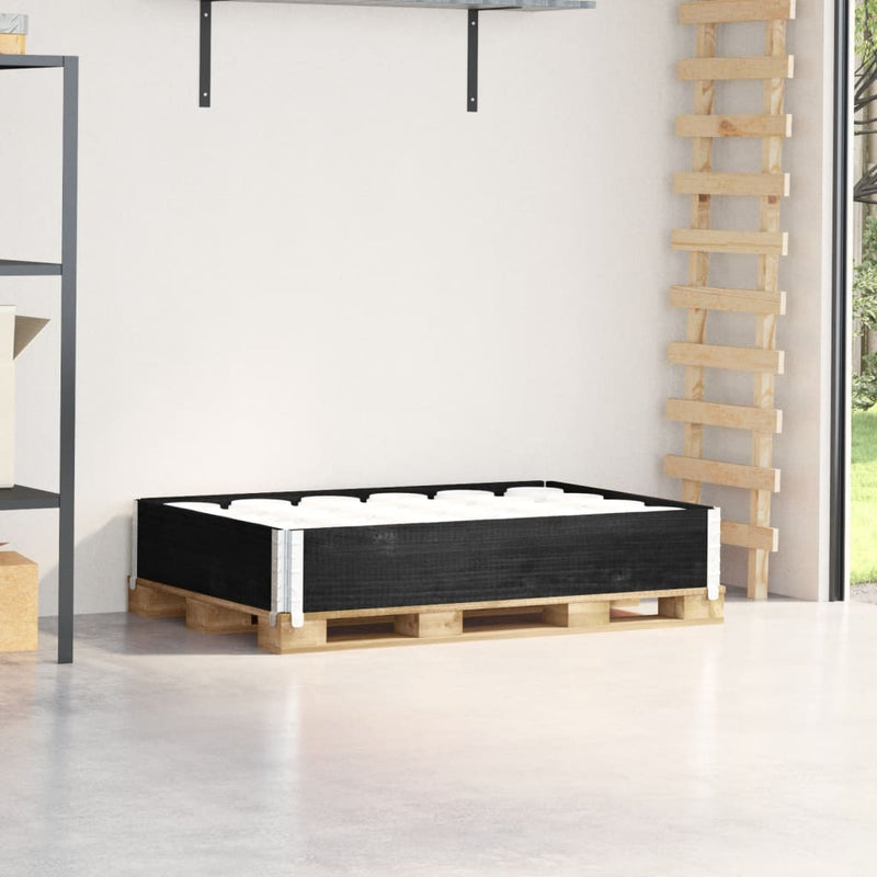 Load image into Gallery viewer, Vidaxl palletopzetrand 120x80 cm massief grenenhout zwart