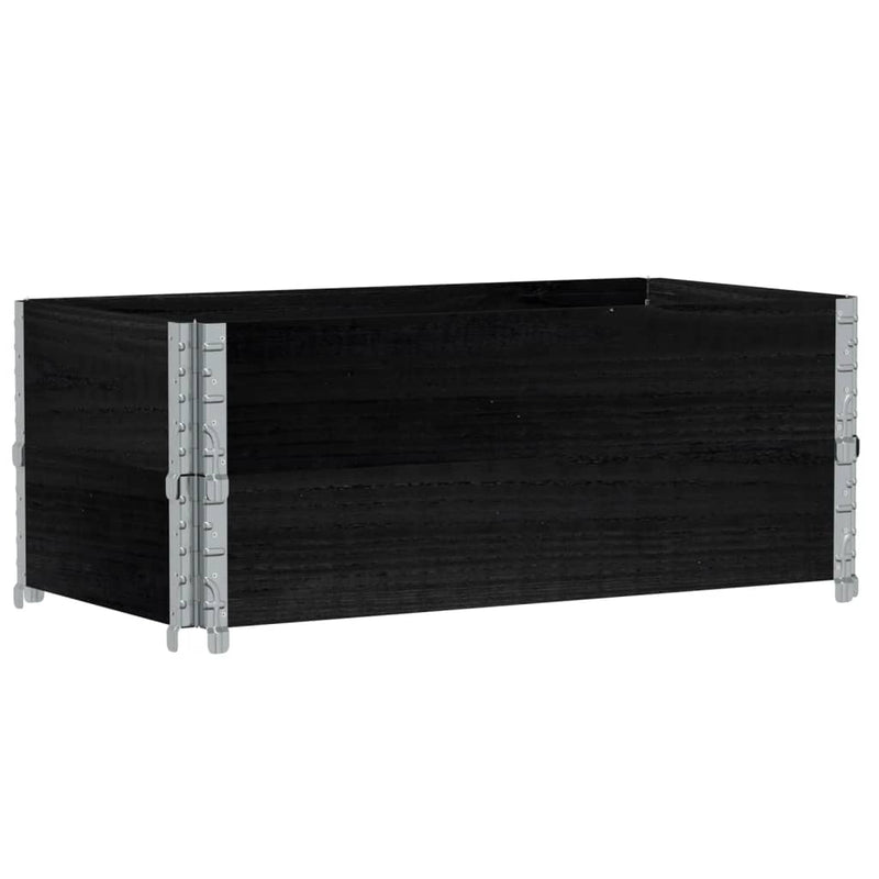 Load image into Gallery viewer, Vidaxl palletopzetranden 2 st 100x50 cm massief grenenhout zwart
