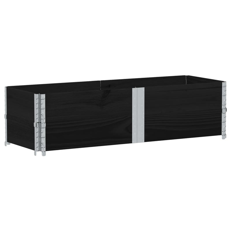 Load image into Gallery viewer, Vidaxl palletopzetranden 2 st 150x50 cm massief grenenhout zwart