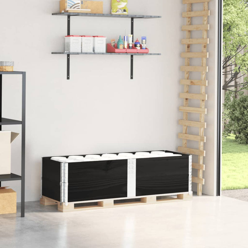 Load image into Gallery viewer, Vidaxl palletopzetranden 2 st 150x50 cm massief grenenhout zwart