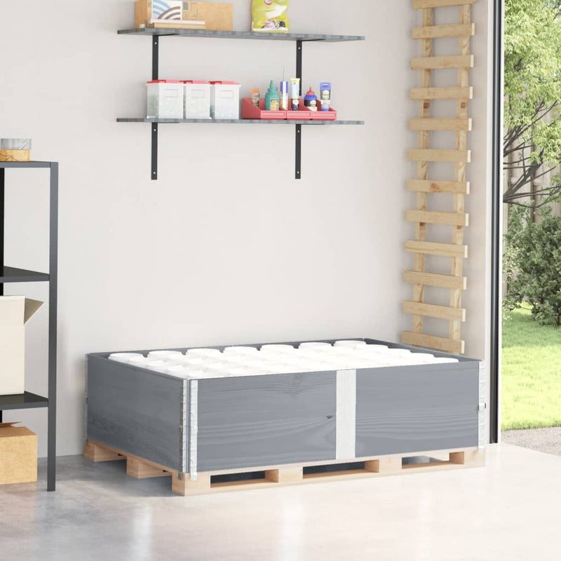 Afbeelding laden in galerijviewer, Vidaxl palletopzetranden 2 st 150x100 cm massief grenenhout grijs