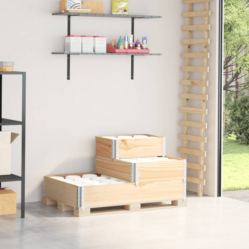 Load image into Gallery viewer, Vidaxl verhoogde plantenbak 3-laags 120x80 cm massief grenenhout