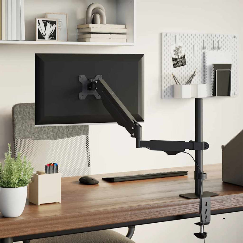 Afbeelding laden in galerijviewer, Vidaxl monitor-armbeugel 27 inch scherm gasveer 10 kg