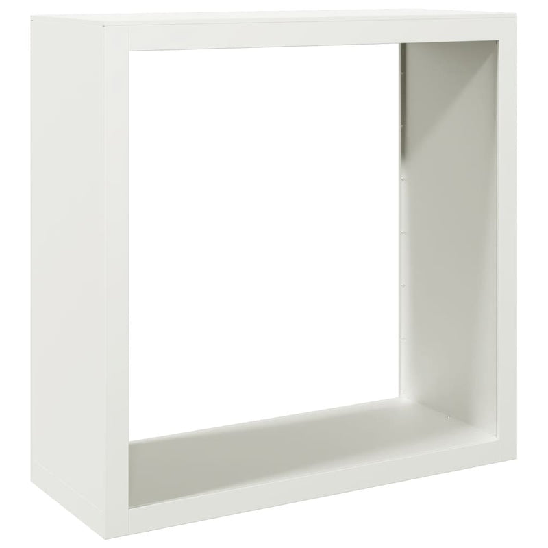 Load image into Gallery viewer, Vidaxl haardhoutrek 100x40x100 cm staal wit