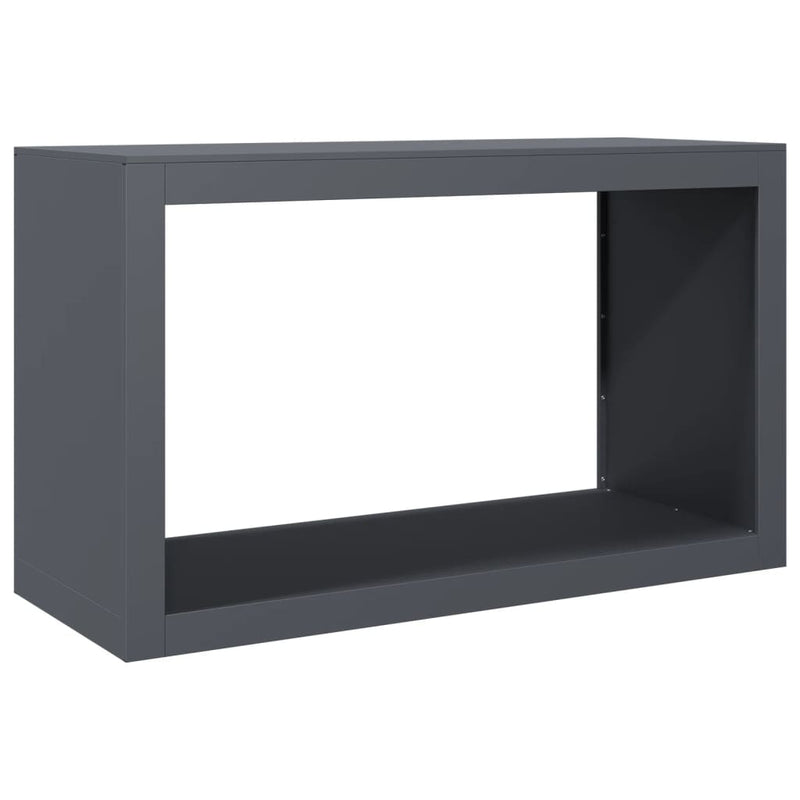 Load image into Gallery viewer, Vidaxl haardhoutrek 100x40x60 cm staal antracietkleurig