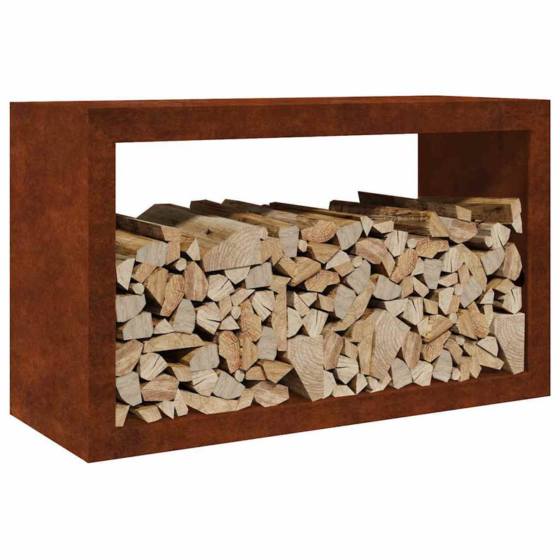 Load image into Gallery viewer, Vidaxl brandhoutrek 100x40x60 cm weervast staal