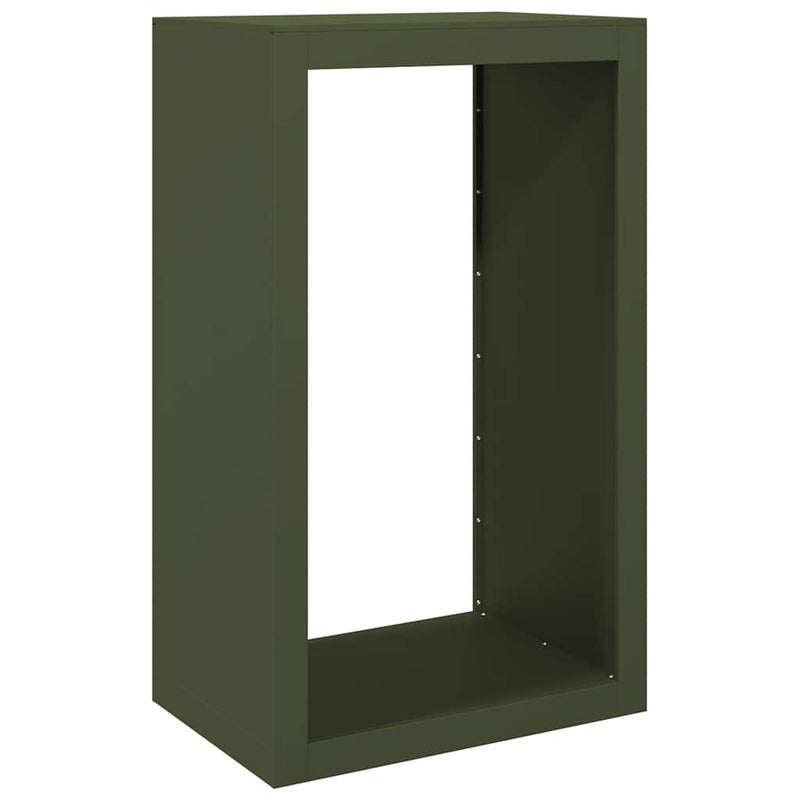 Load image into Gallery viewer, Vidaxl haardhoutrek 60x40x100 cm staal groen