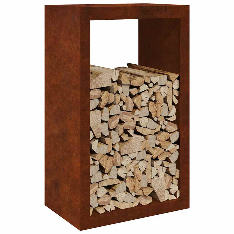 Load image into Gallery viewer, Vidaxl brandhoutrek 60x40x100 cm weervast staal