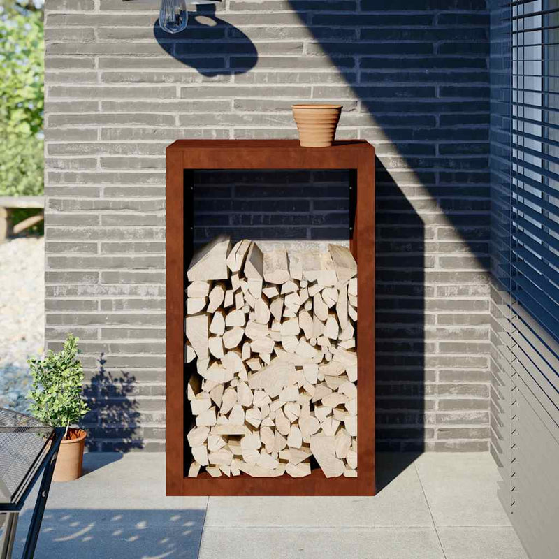 Load image into Gallery viewer, Vidaxl brandhoutrek 60x40x100 cm weervast staal