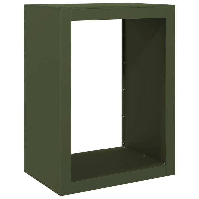 Load image into Gallery viewer, Vidaxl haardhoutrek 60x40x80 cm staal groen