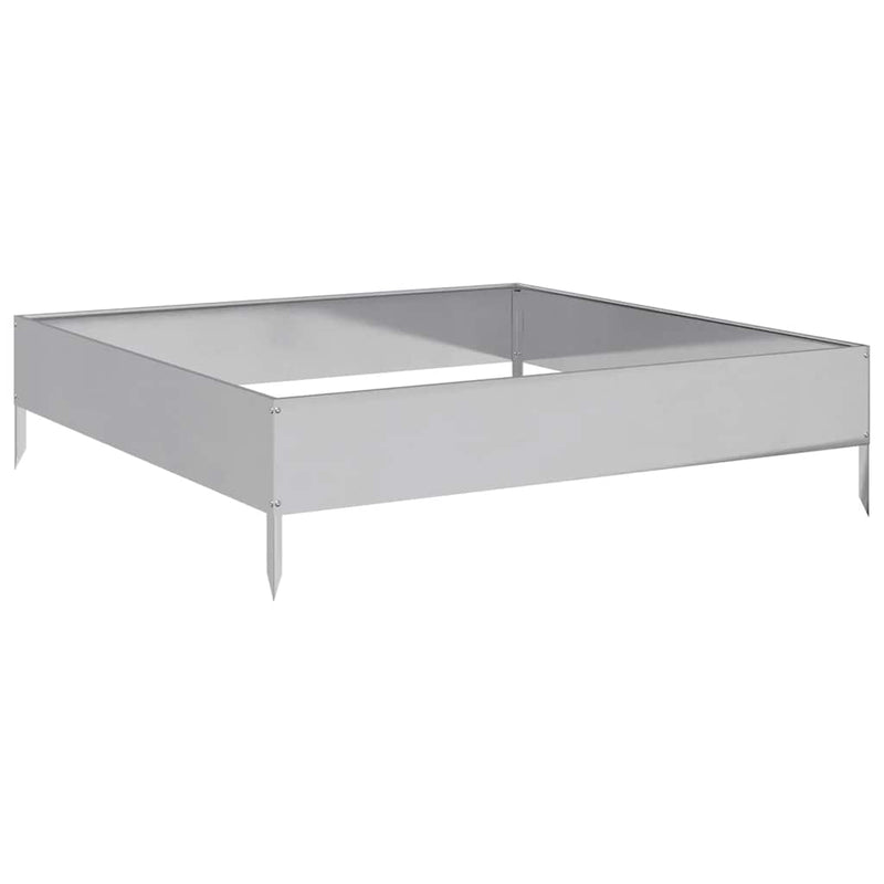 Load image into Gallery viewer, Vidaxl plantenbak verhoogd 100x100x26 cm gegalvaniseerd staal