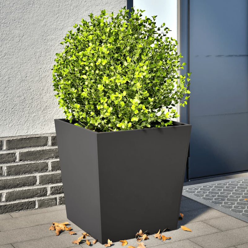 Afbeelding laden in galerijviewer, Vidaxl plantenbakken 2 st 50x50x50 cm staal zwart