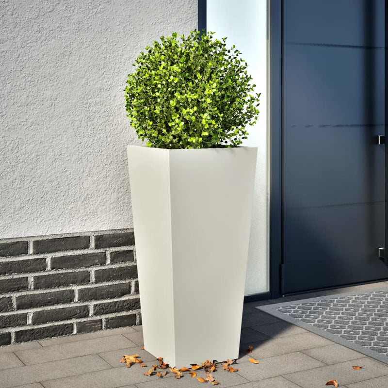 Load image into Gallery viewer, Vidaxl plantenbak 35x35x75 cm staal wit