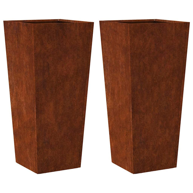 Load image into Gallery viewer, Vidaxl plantenbakken 2 st 35x35x75 cm weervast staal
