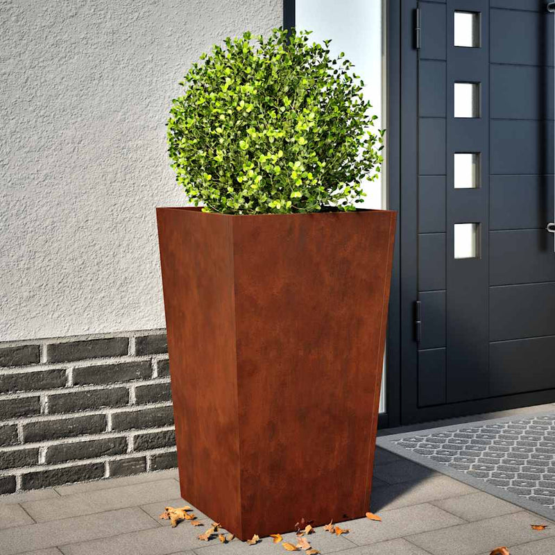 Afbeelding laden in galerijviewer, Vidaxl plantenbakken 2 st 45x45x75 cm weervast staal