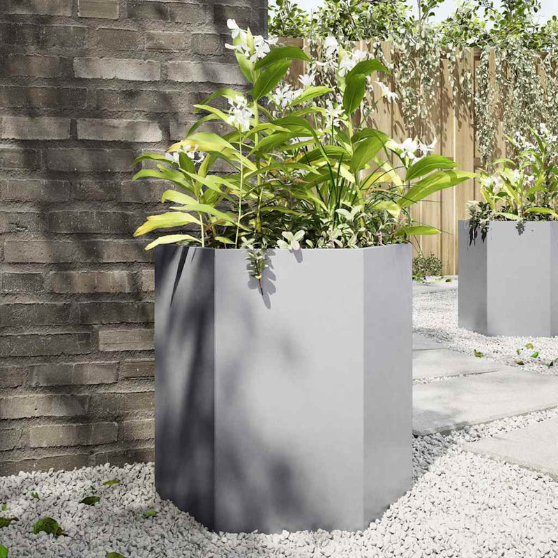 Load image into Gallery viewer, Vidaxl plantenbak zeshoek 46x40x45 cm gegalvaniseerd staal