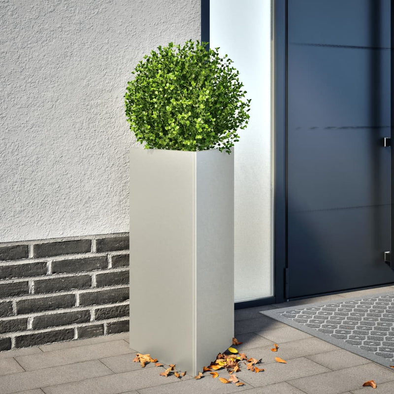 Load image into Gallery viewer, Vidaxl plantenbak driehoek 40x34,5x70 cm roestvrij staal
