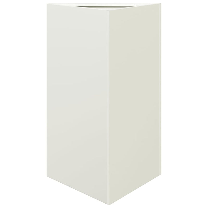 Load image into Gallery viewer, Vidaxl plantenbak driehoek 50x43x75 cm staal wit