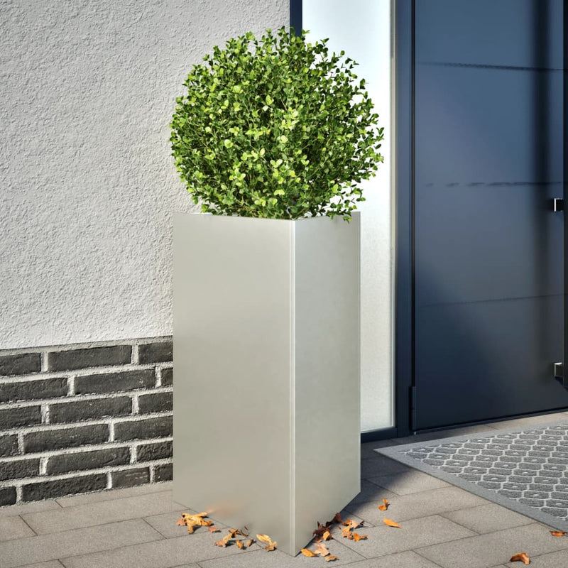 Load image into Gallery viewer, Vidaxl plantenbakken 2 st driehoek 50x43x75 cm roestvrij staal