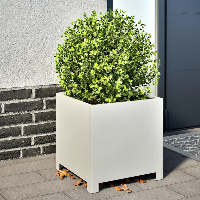 Load image into Gallery viewer, Vidaxl plantenbakken 2 st 40x40x40 cm staal wit