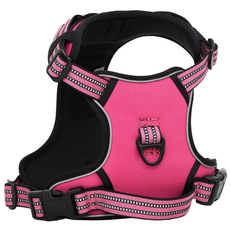 Chargez l'image dans la visionneuse de la galerie, Vidaxl hondentuigje met riem en halsband verstelbaar m roze