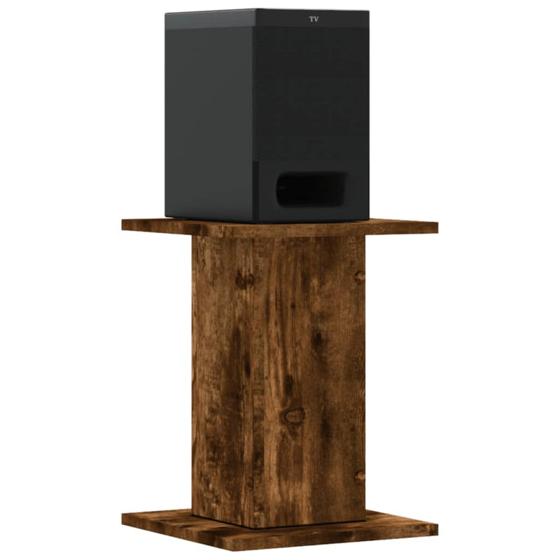 Load image into Gallery viewer, Vidaxl speakerstandaards 2 st 30x30x40 cm bewerkt hout gerookt eiken