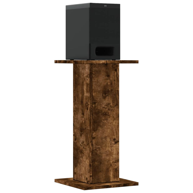Load image into Gallery viewer, Vidaxl speakerstandaards 2 st 30x30x60 cm bewerkt hout gerookt eiken