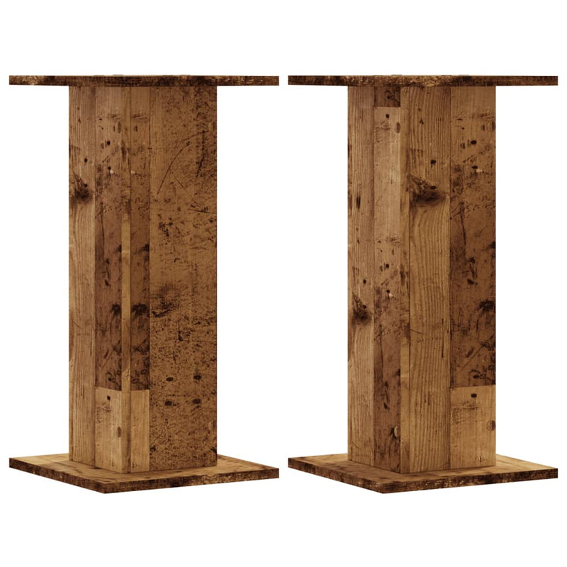 Afbeelding laden in galerijviewer, Vidaxl speakerstandaards 2 st 30x30x60 cm bewerkt hout oud houtkleurig