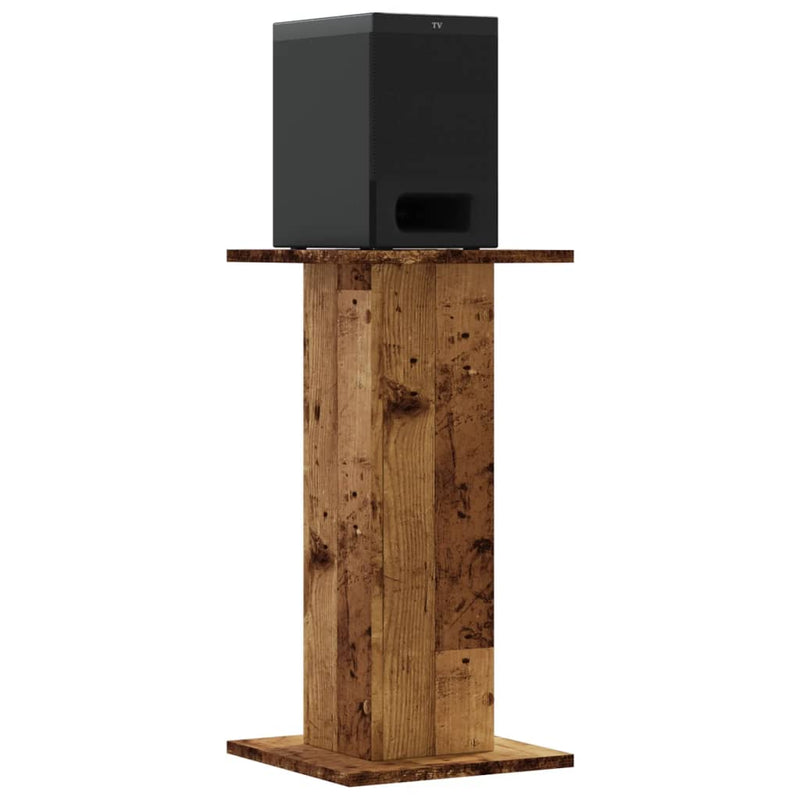 Afbeelding laden in galerijviewer, Vidaxl speakerstandaards 2 st 30x30x60 cm bewerkt hout oud houtkleurig