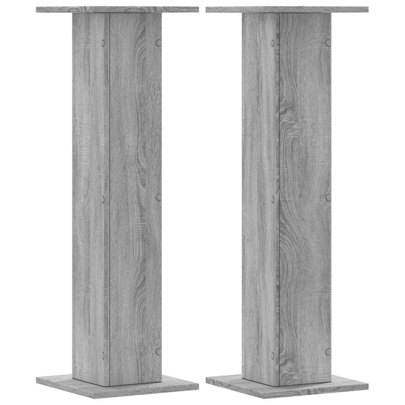 Load image into Gallery viewer, Vidaxl speakerstandaards 2 st 30x30x95 cm bewerkt hout grijs sonoma