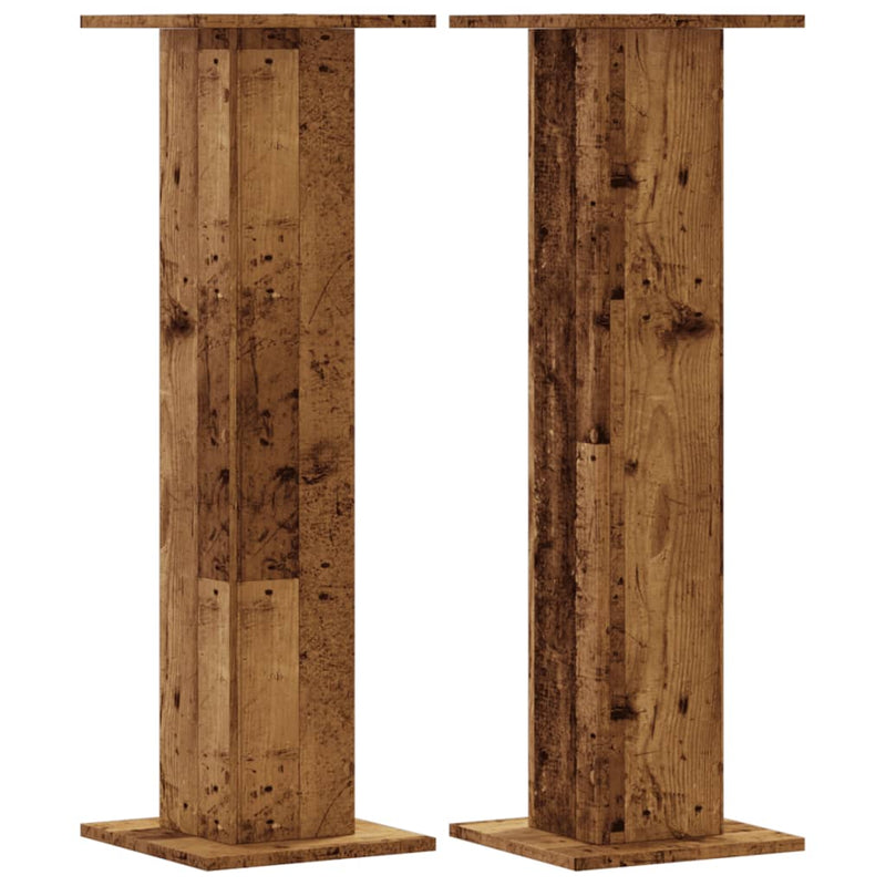 Load image into Gallery viewer, Vidaxl speakerstandaards 2 st 30x30x95 cm bewerkt hout oud houtkleurig